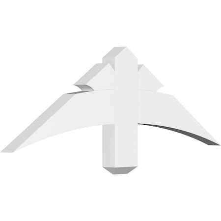 Ekena Millwork Davenport Architectural Grade PVC Gable Bracket, 36"W x 12"H x 2"D x 4"F, 8/12 Pitch GBP036X12X0204DAV00